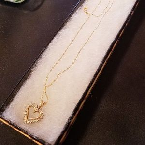 Jewelry - 18k chain with 1/2ct diamond's 10k pendant Jewelry - 18k chain with 1/2ct diamond's 10k pendant